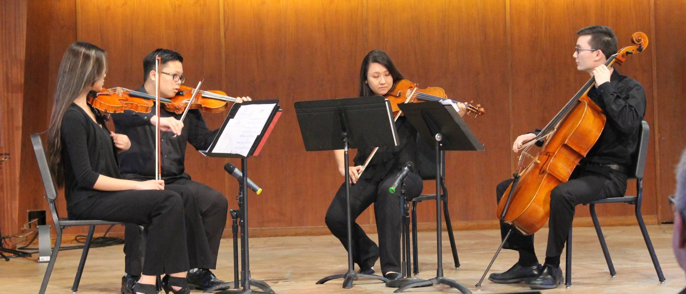 Music students at Pacific Union College play during Colloquy Speakers Series